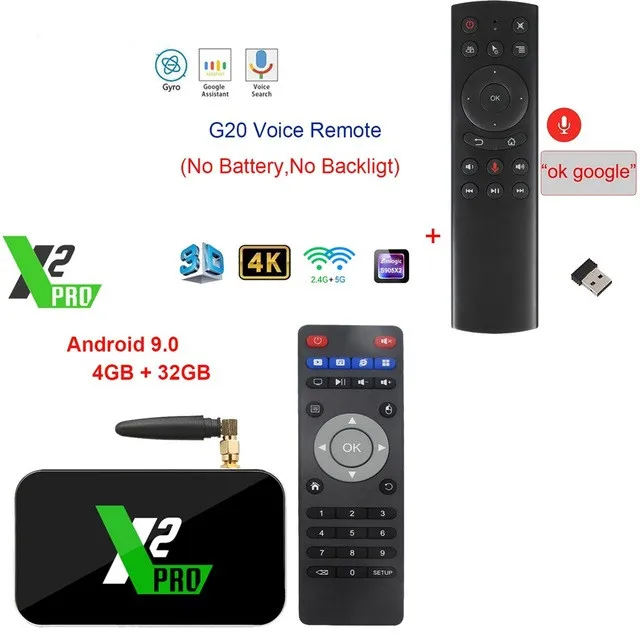 X2 Pro EN G20 Ugoos ТВ приставка X2 Pro X2Cube Amlogic S905X2 Android 9,0 2G/16G DDR4 4G/32G приставка 2,4G/5G WiFi 1000M 4K HD Smart медиаплеер - Цвет: X2 Pro EN G20