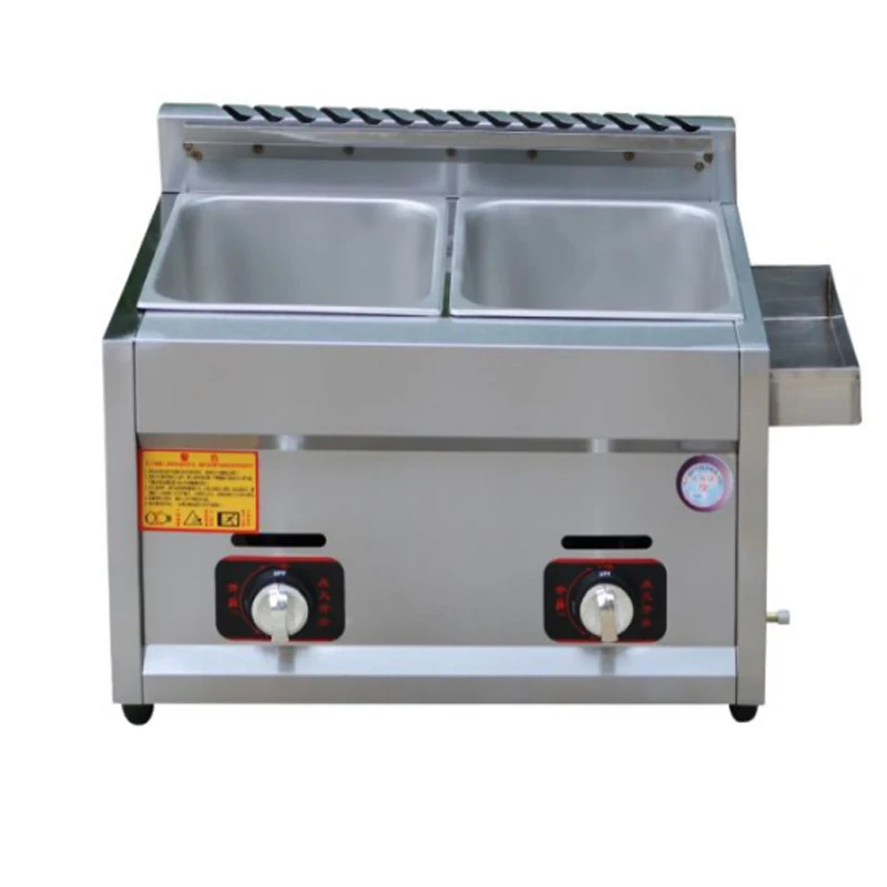 

Commercial Double Cylinder Gas Fryer Deep-Fried Dough Stick Machine Potato Tower Machine Fried Chicken Stove Home Gas Fryer