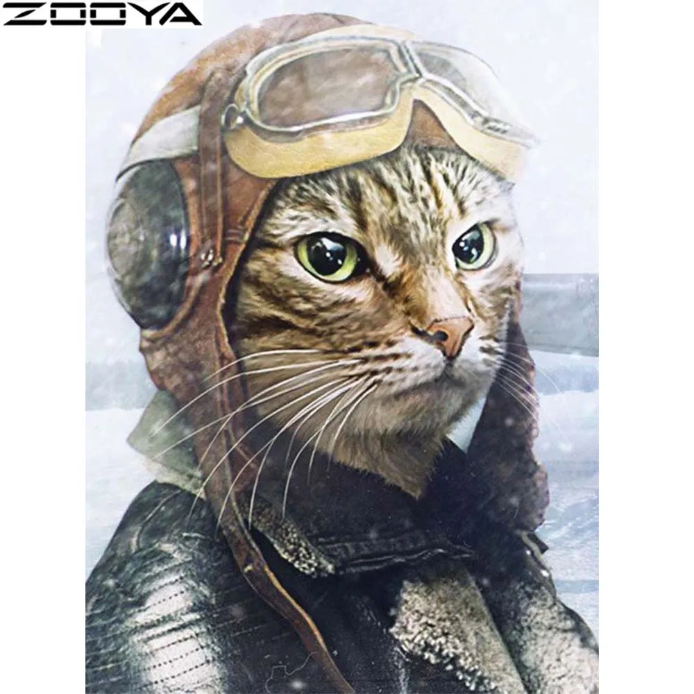 

ZOOYA 5d diamond painting animal sale diamond embroidery cat cross stitch diamond embroidery complete kit home decoration j001