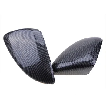 

L/R Rearview Mirror Cover For Golf MK7 2013-2018 2pc Fiber Cap 28cm x 14.5cm / 11.02 \"x 5.71\"