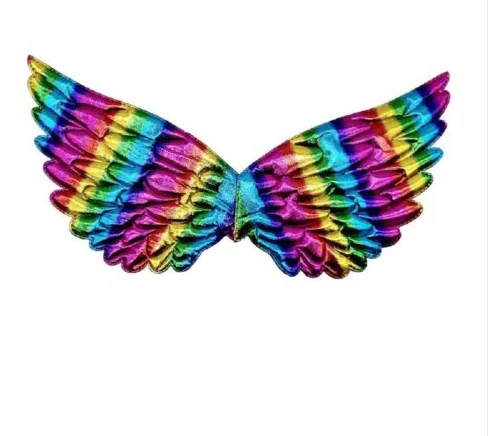 Rainbow color Радужное перо, крылья ангела, нарядное платье для вечеринки, Волшебные яркие аксессуары, новинка - Цвет: Rainbow color