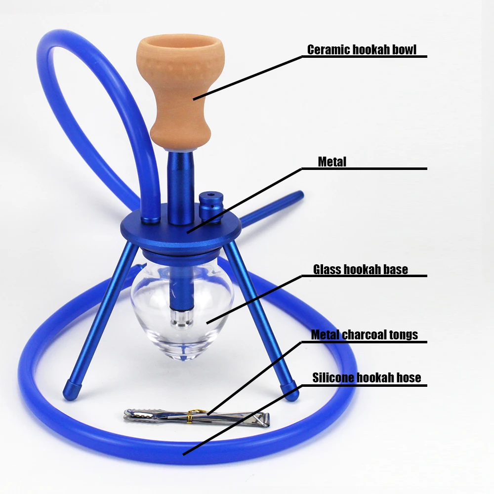 Mini Shisha Hookah Three-legged Nargile Sheesha Chicha Water Pipe Cachimbas Shisha Hookah Accessories
