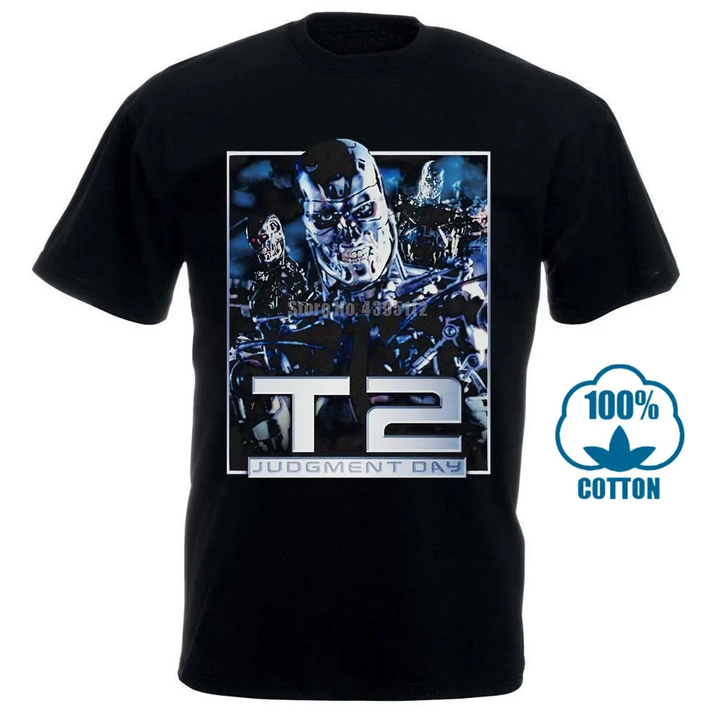 

New Terminator 2 Movie T2 Judgement Day Robots Licensed Adult T Shirt S To 4Xl