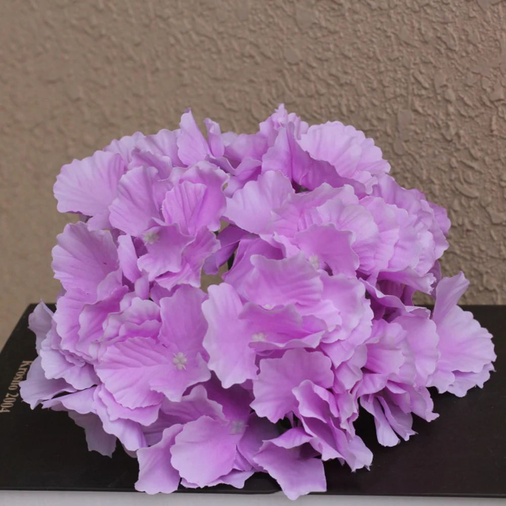 Purple 54 шт. красочный декоративный цветок голова искусственная шелковая Гортензия Diy домашние вечерние свадебные арки фон украшения стен - Цвет: Purple