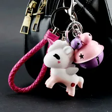 Креативный милый Единорог голубой Кот медведь мончичи кукла автомобиль брелок посылка кулон подарок