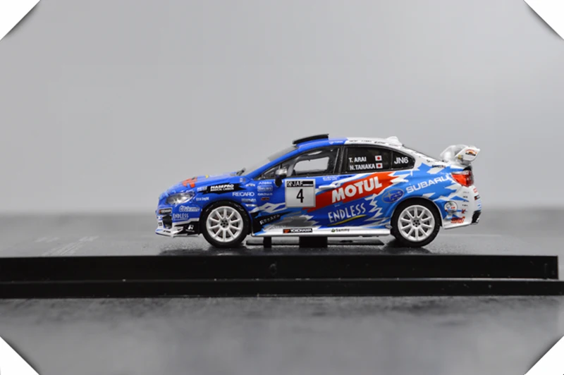 1: 64 масштабная модель автомобиля сплав литья под давлением синий Impreza WRX STI миниатюрная сцена Игрушка гоночный автомобиль Настольная коллекция подарок