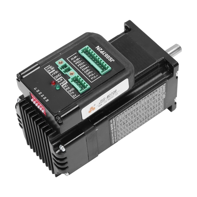 DC24V-48V JSS57P2N 2.2N.m интегрированный цифровой Гибридный сервопривод вал, 200 кГц замкнутый контур шагового двигателя, Двигатель Интегрированный Гибридный привод