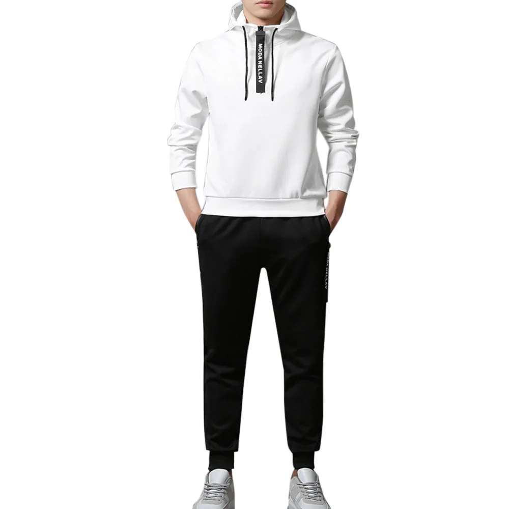 

Men's Autumn Winter Long Sleeved Hoodie Leisure Sports Suit Tops Pants Sets Ropa Deportiva Mujer Fitness Clothing