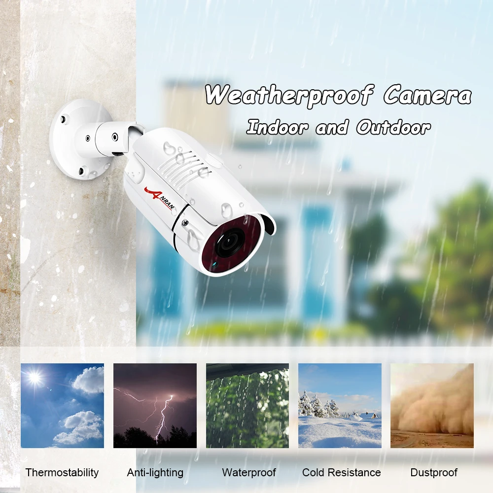 ANRAN 2CH 5MP комплект видеонаблюдения Камера камера CCTV безопасности Системы для дома