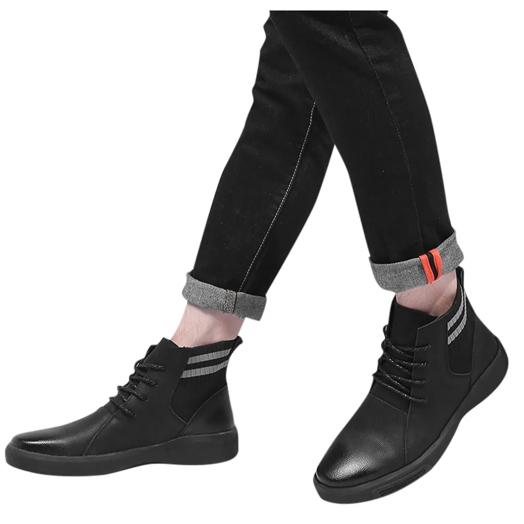 Обувь новые модные мужские ботинки zapatos de hombre, мужская деловая кожаная обувь большого размера нескользящая Мягкая Повседневная обувь в горошек для вождения