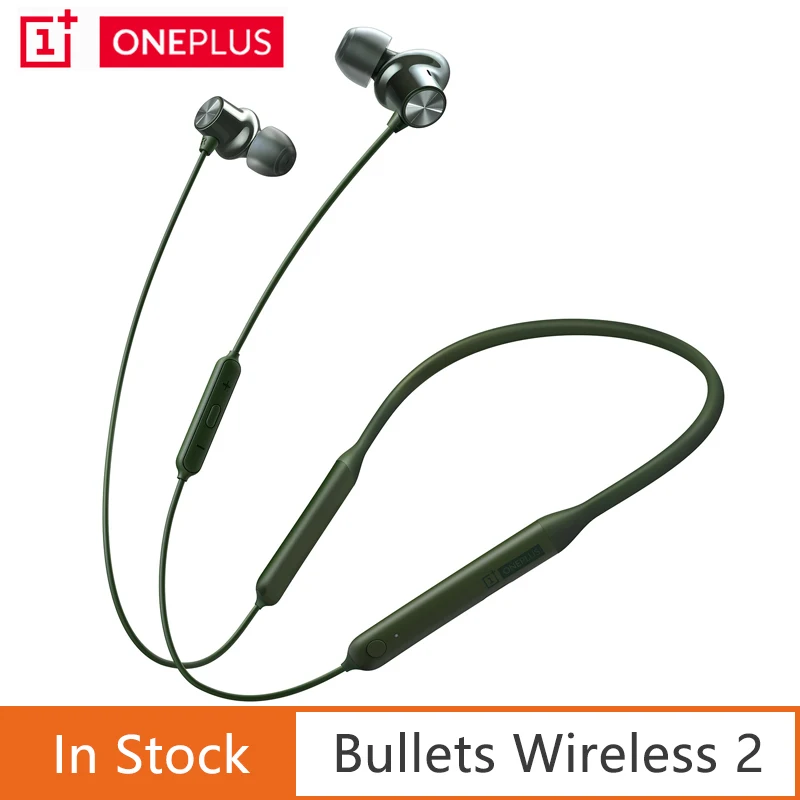

Original OnePlus Bullets Wireless 2 Earphones AptX Hybrid Magnetic Control Google Assistant Fast Charge For Oneplus 7 Pro