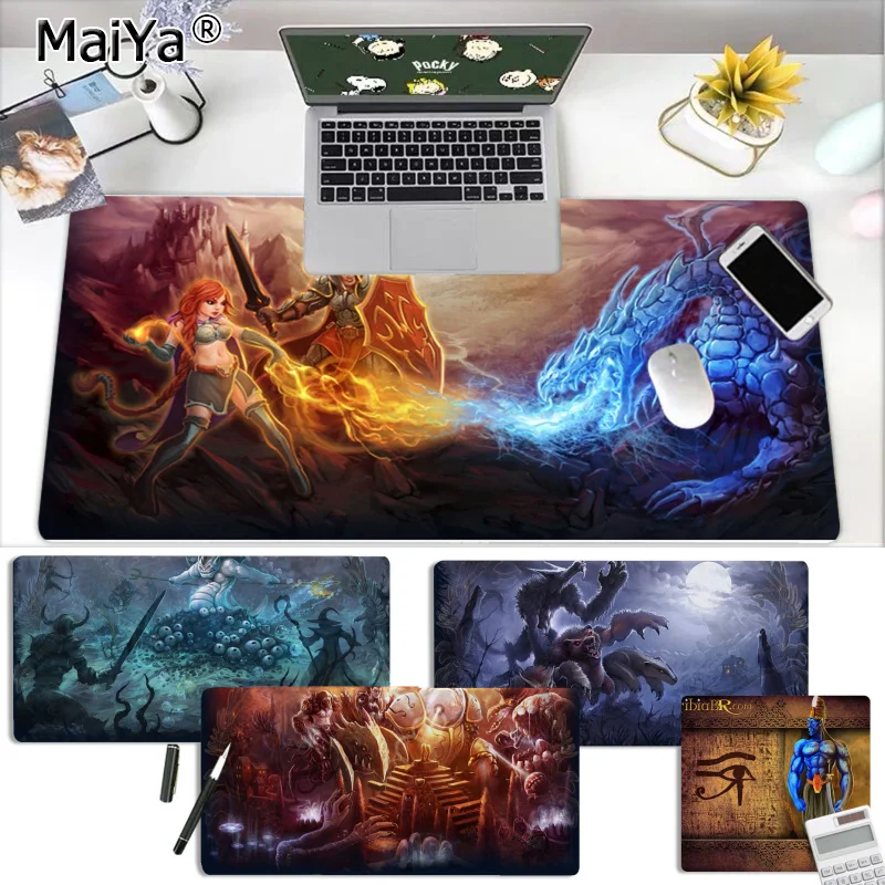 Maiya забавная игра тибия красивый коврик для мышки в стиле аниме резиновый ПК