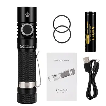 

Sofirn SC31B Tactial LED Flashlight Powerful 18650 SST20LED Flashlight 1000 LM Portable 4 Modes Camping Lanterna LED