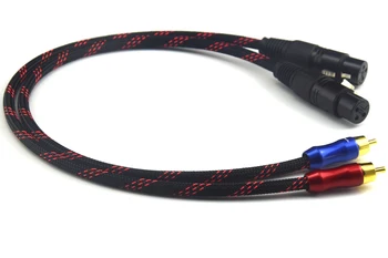 

1 Pair Hifi 2RCA Male to 2XLR Female Audio Cable Hi-end 4N OFC Dual XLR Female to Dual RCA Male Audio Wire