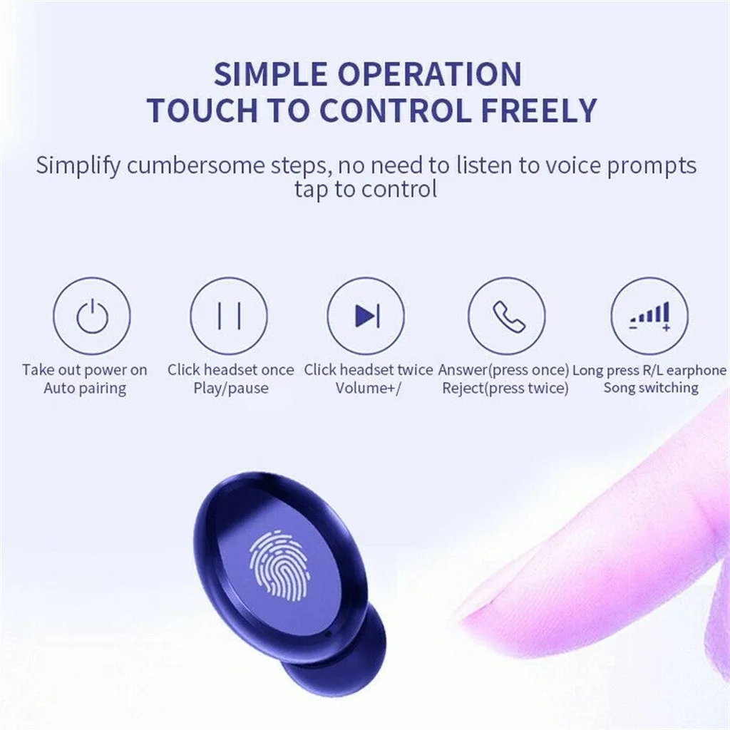 TWS 5,0 Bluetooth стерео наушники беспроводные наушники IPX7 водонепроницаемые наушники спортивные наушники гарнитуры#2