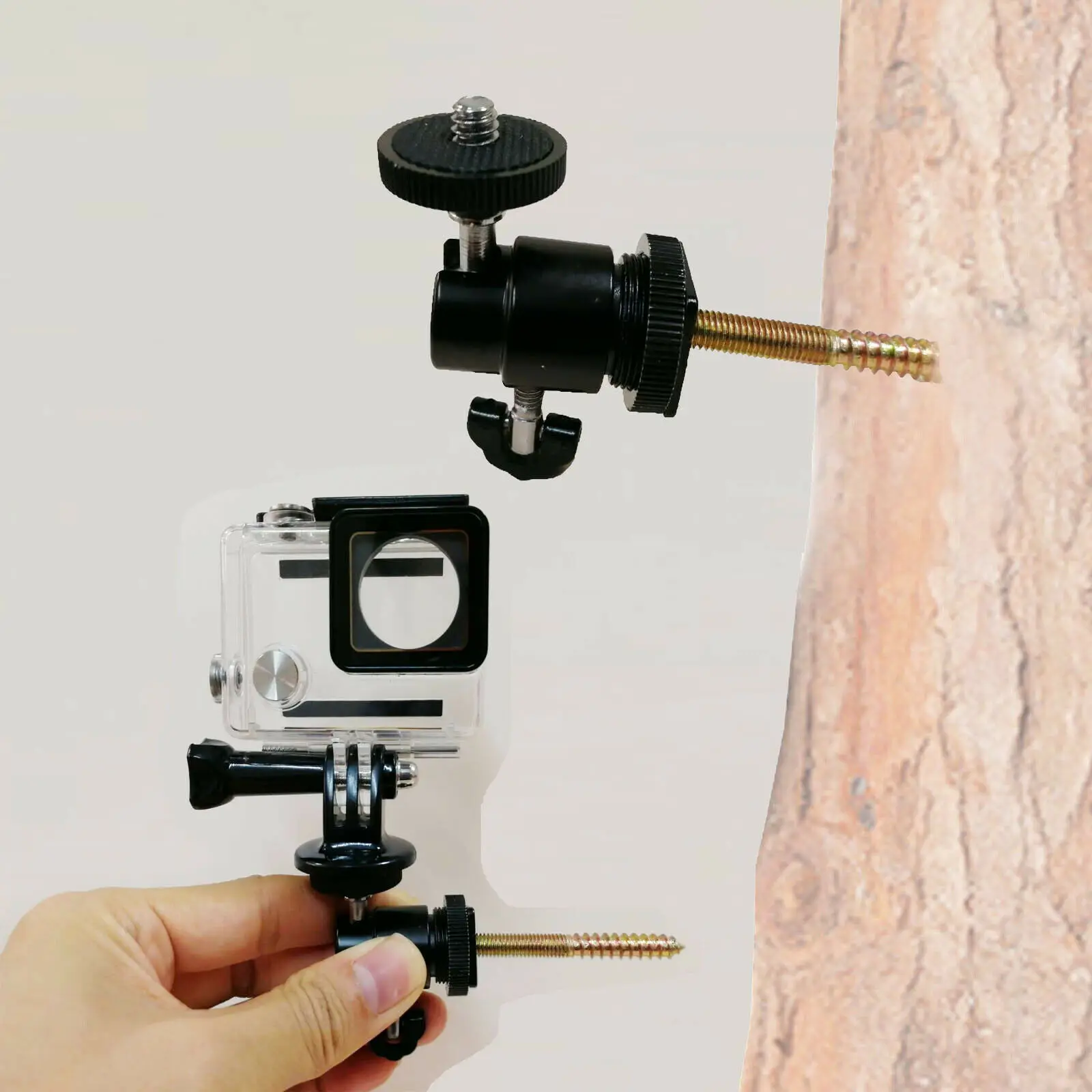 2PK Tree Mounts For Trail Hunting Game Cameras, Tree Spike Stand Holder 1/4"