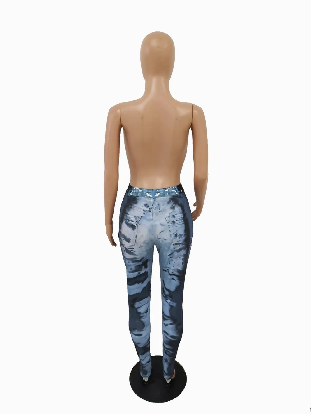 Европейская мода, женские джинсы с принтом tie dye, высокая талия, узкие брюки-карандаш, уличная одежда, стильные джинсы, MLZ-7093