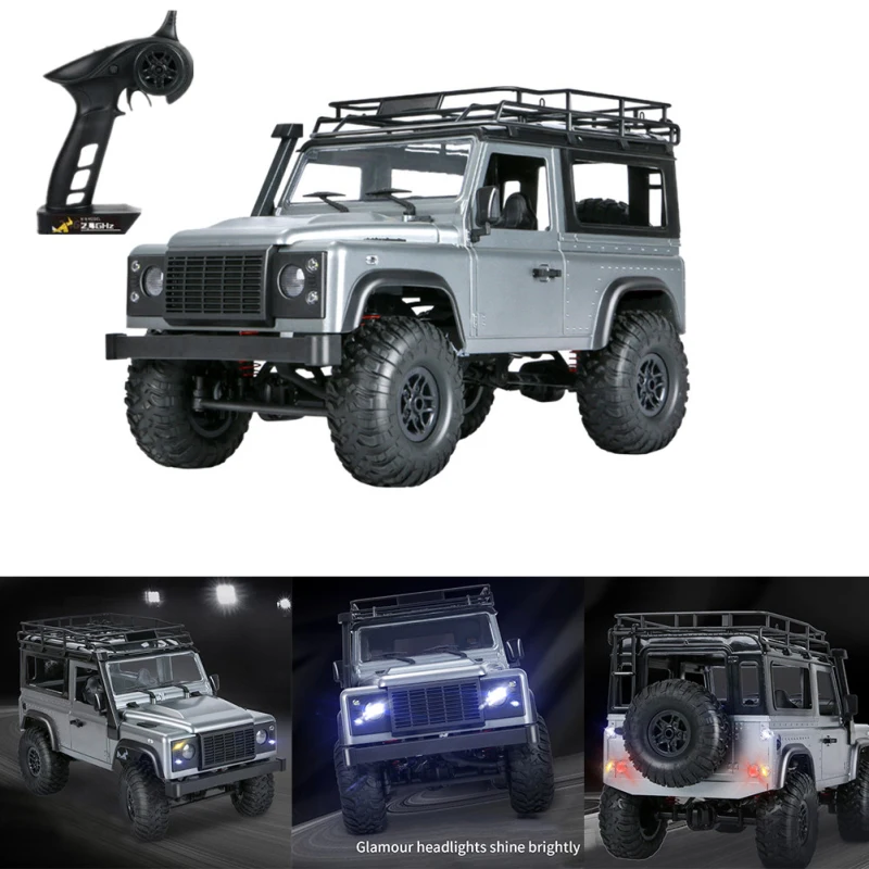 Радиоуправляемый автомобиль 4WD RC полномасштабный четырехколесный привод для альпинизма внедорожный автомобиль гусеничный сплав скелет с светильник 2,4G автомобиль с дистанционным управлением