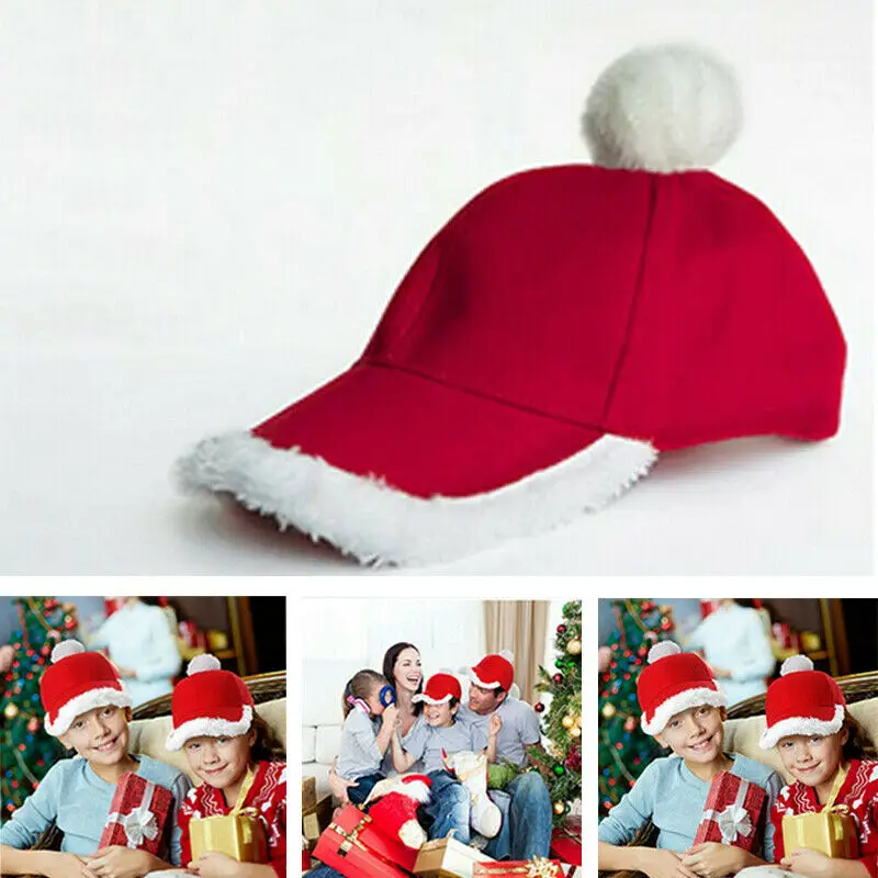 

Hot sale Red Christmas Cap Thick Ultra Soft Plush Cute Family Santa Claus Fancy Party HaAdults New Year Gifts Costume Decoration