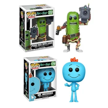 

Funko POP Rick and Morty with Original Box MR.MEESEEKS PICKLE RICK with Laser Vinyl Action Figure Collection Model Toys