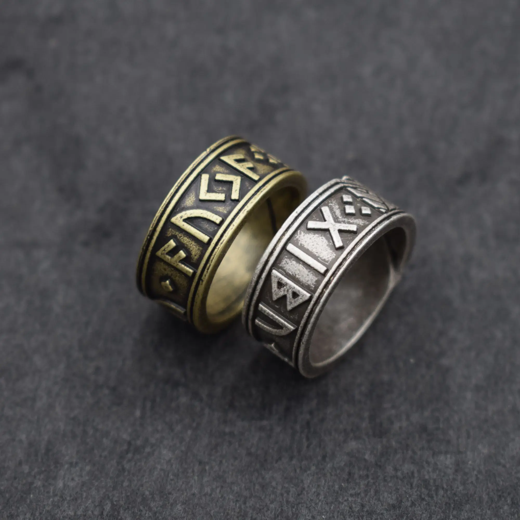 Кольцо руны Norse Runes и означает Viking Твердые языческие Sanlan ювелирные изделия|Кольца|
