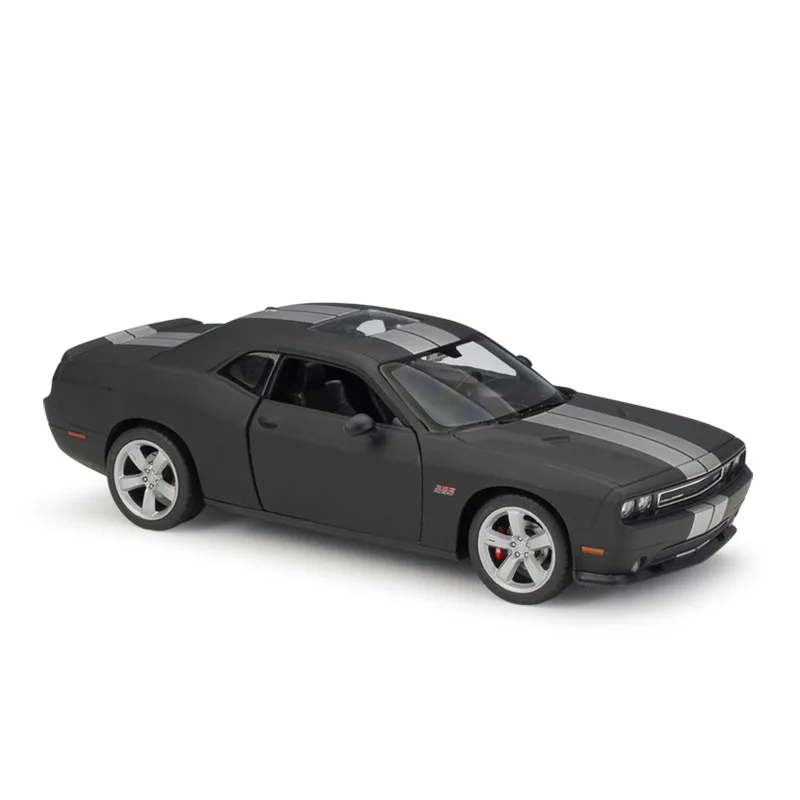WELLY 1:24 Dodge Challenger SRT спортивный автомобиль моделирование сплав модель автомобиля ремесла украшение Коллекция игрушек инструменты подарок - Цвет: Черный