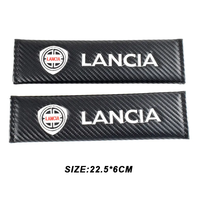 2pcs carbon seat belt cover For Lancia (4)