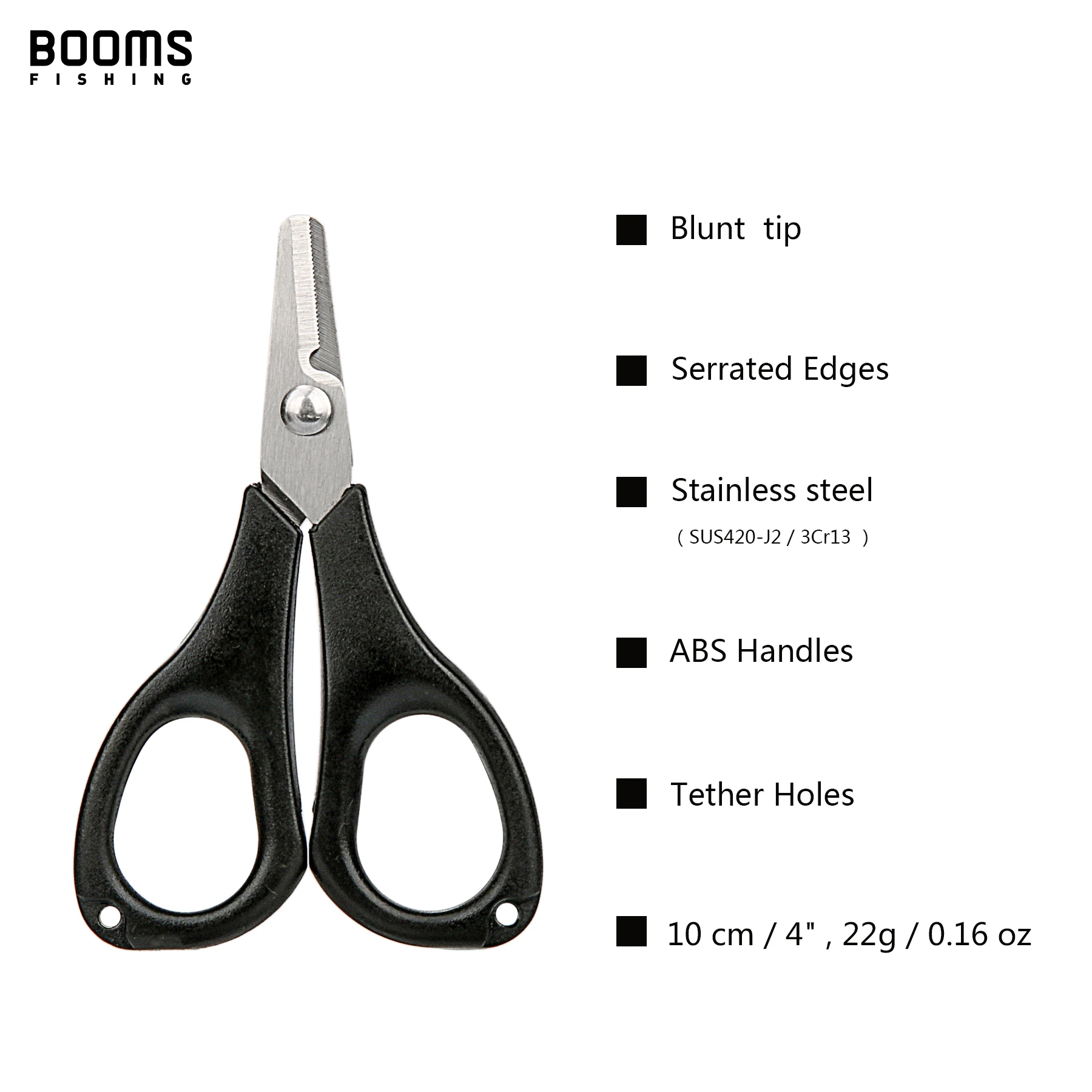 Booms Fishing S01 Braid Line Scissor Fishing Line Scissors with Retractable  Badge Holder Carabiner Tackle Boxes Accessorie