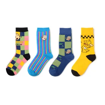 

10pcs Classic cartoon characters socks fashion street funny socks superhero fashion novelty men and women breathable