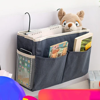 

Hanging storage bag Bedside Storage Organizer Dorm Room Phone Book Magazine Storage Bag Holder with Hook Bed Pocket
