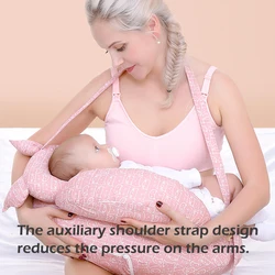Oreiller d'allaitement en pur coton, coussin d'allaitement, amovible et lavable, pour femmes enceintes 