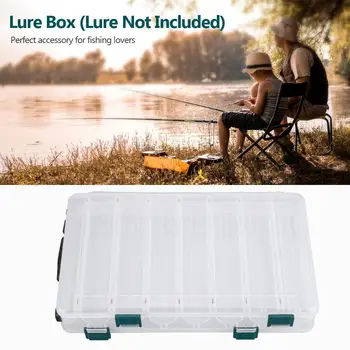 

Double Layer PVC Fishing Box Bait Storage Case Large Capacity With Handle Easy To Carry Lightweight and Portable Translucent Box