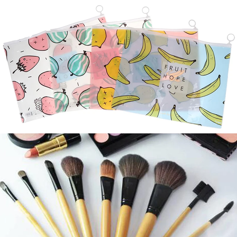 1PCS Girl Clear Cosmetic Bag Transparent Makeup Pouch Student Cute Storage Travel Bag Hot Sale