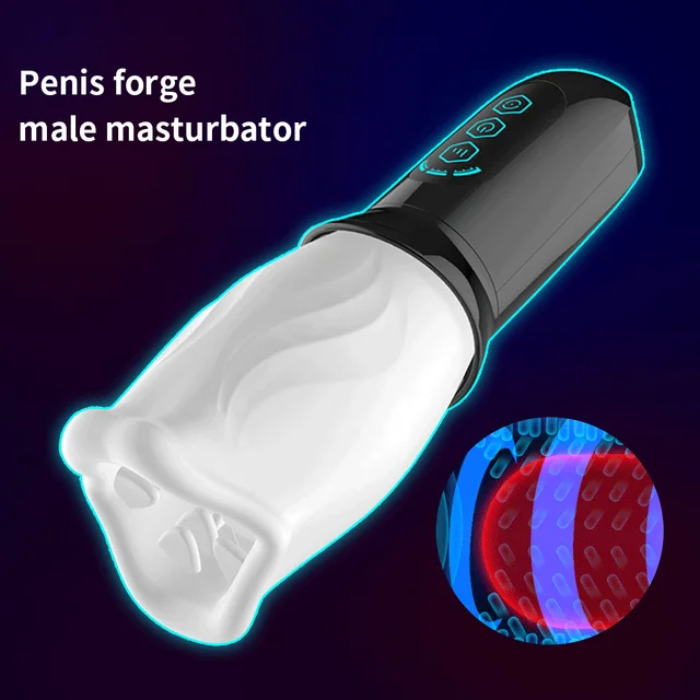 Automatic Male Masturbator Vibrator Oral Sex Trainer For Men Vagina Real Pussy Adult Delay Climax Glans