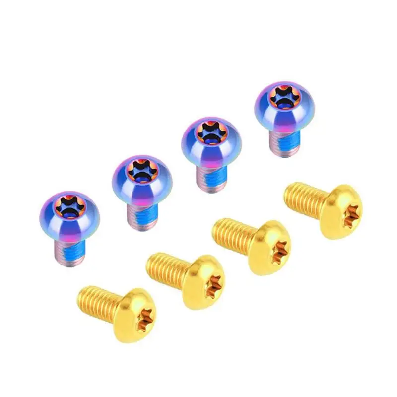 6 шт./компл. T25 сливовый дисковый тормозной ротор M5x10mm фиксированные винты для тормозных винтов ротор тормоза винт велосипедные части