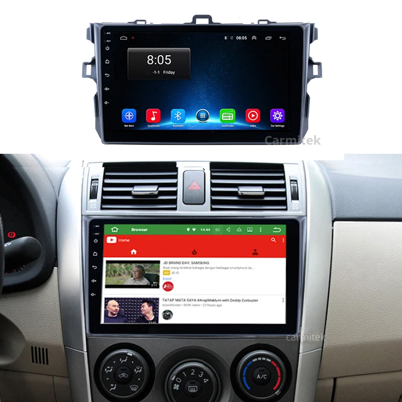 Android gps навигации для Corolla E140 E120 2000-2006 2007 2008 2009 2010 2011 2012 2013 - Цвет: Corolla Type A