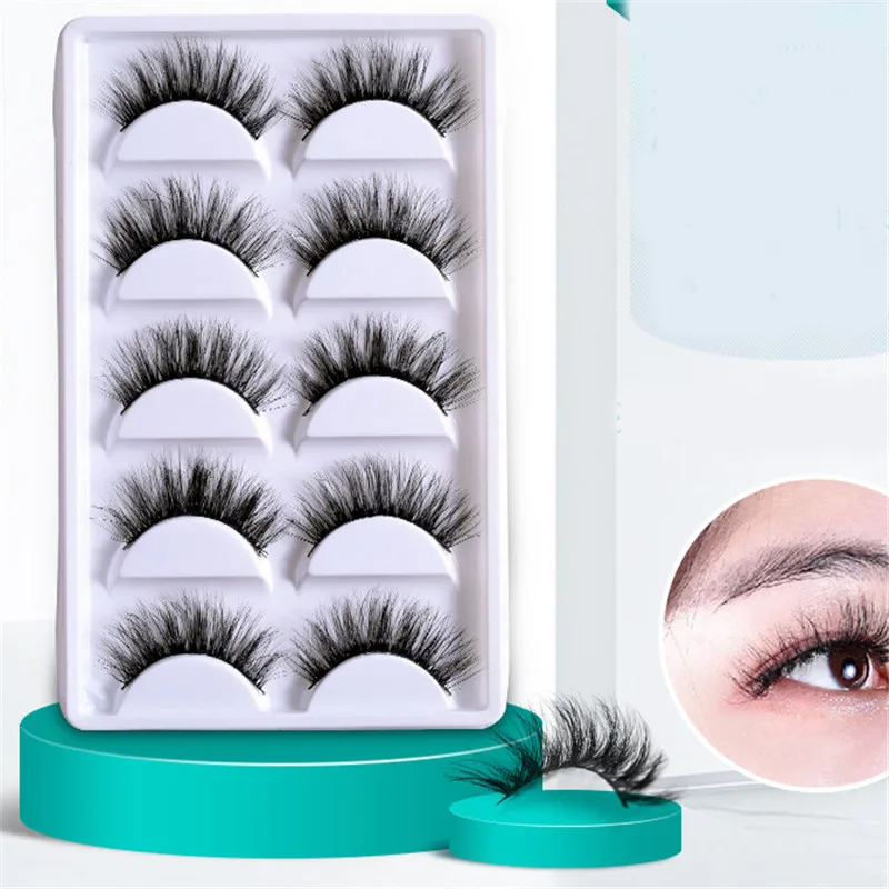 5 Pairs of 3D False Eyelashes To Make Thick Eyelashes with Three-dimensional Protein Filaments 5 Pairs of 3D False Eyelashes To Make Thick Eyelashes with Three-dimensional Protein Filaments