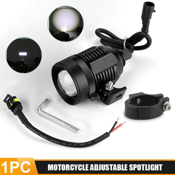 

Motorcycle Spotlight 12V 30W Adjustment Laser Barrel External Spotlight Integrated LED Lamp Motorbike External Headlight