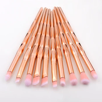 

10Pcs Gold Handle Professional Makeup Brushes Set Eye Shadow Eyeliner Eye Lip Brush Makeup Cpsmetic Tool Kit Free DHL