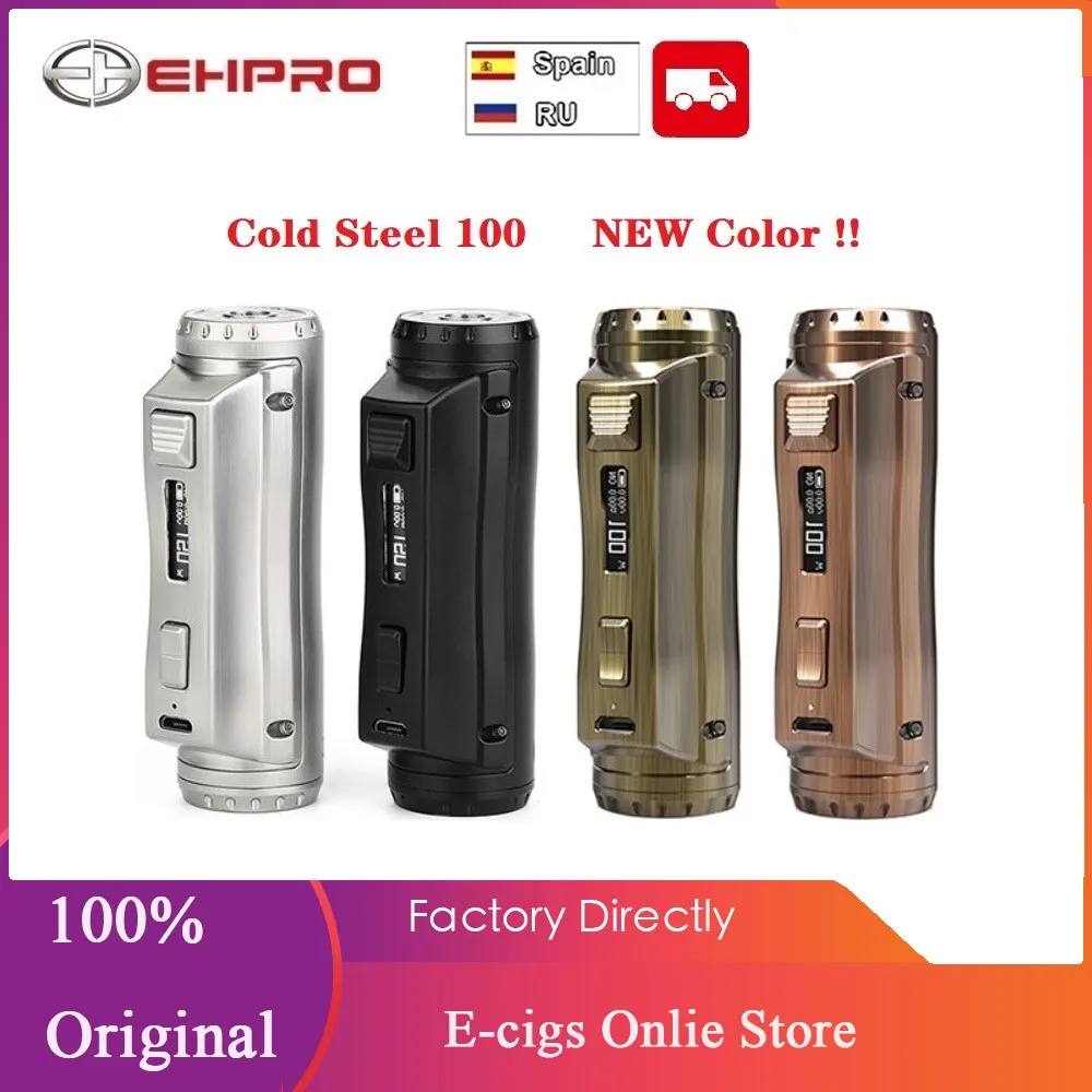 Оригинальный боксмод Ehpro Cold Steel 100 120W TC с ультрабыстрой скоростью стрельбы 0 0018 S и