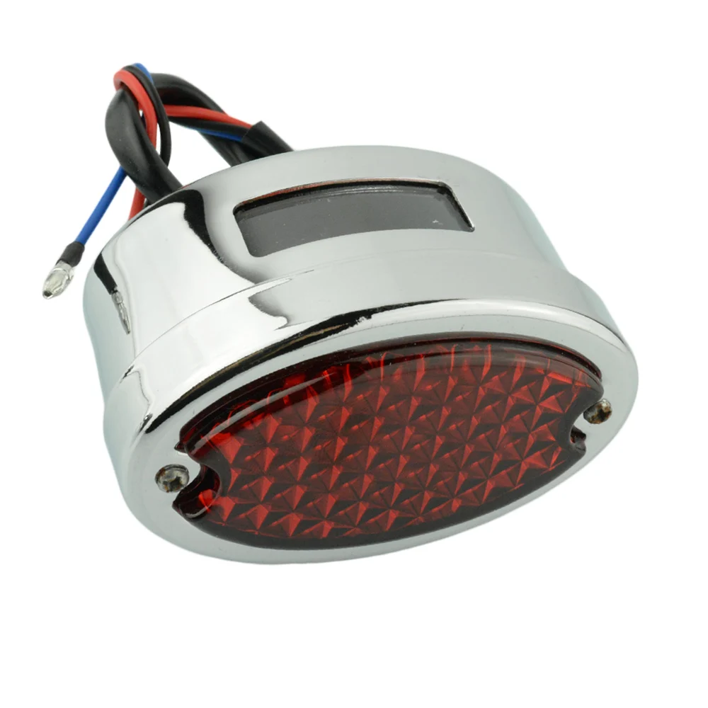

Motorcycle LED Rear Tail License Plate Light Brake Lamp For Softail Chopper Bobber Honda Suzuki