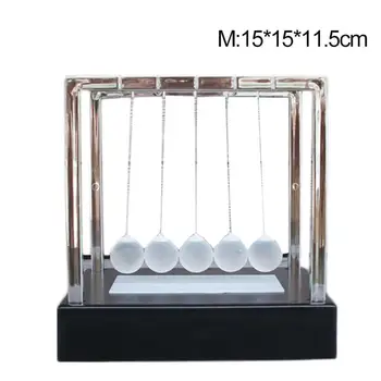 

Light Up Newton's Cradle Glass Balance Ball Pendulum Toy Desk Ornament