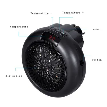 

Safe Mini Portable Ceramic Space Heater with Adjustable Thermostat A6HB