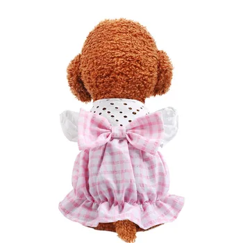 

Cute Lattice Dog Dress Tutu Skirt Summer Dog Female Girl Puppy Hoodie Shirt Clothes Costume For Yorkie Chihuahua