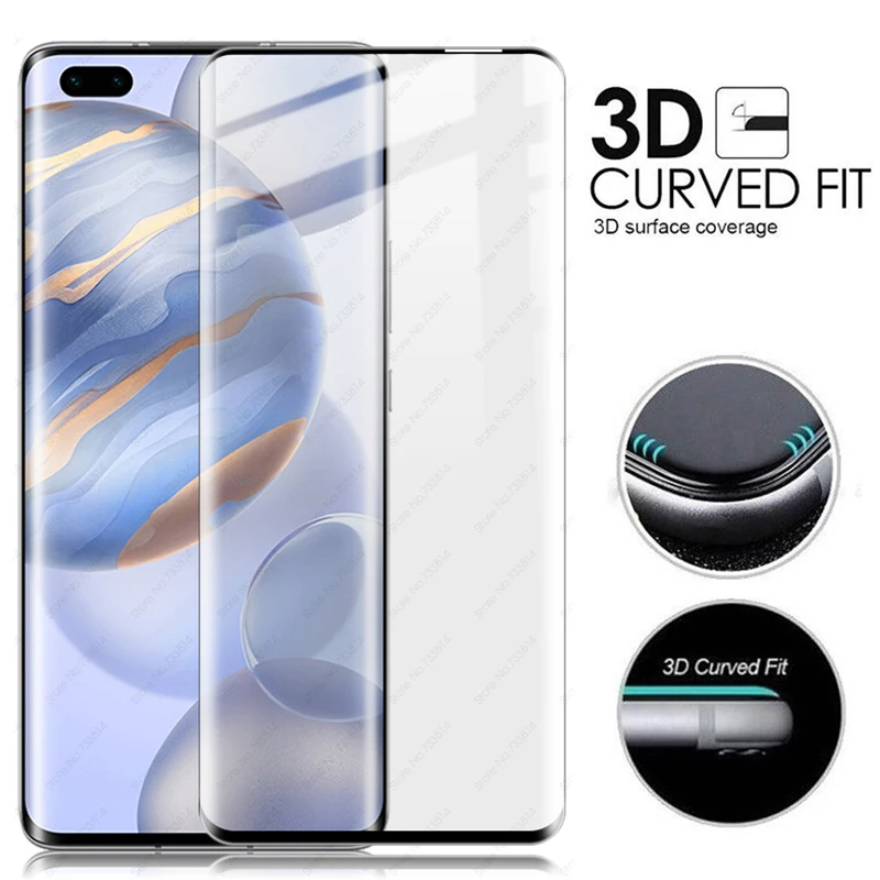3D Curved Full Cover Tempered Glass For Huawei Honor 30 Pro Plus glass for huawei honor 30pro 30 pro plus screen protector afbeelding
