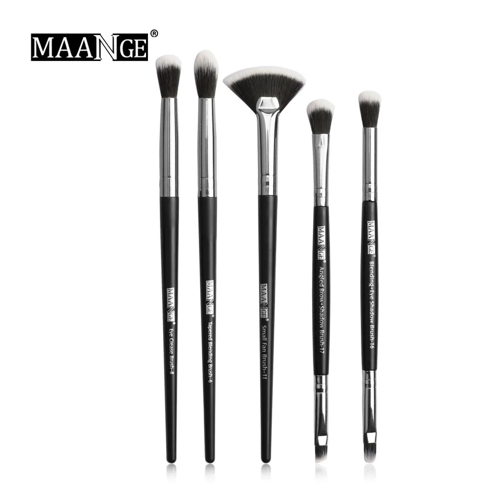 MAANGE Pro 5/12 шт./партия кисти для макияжа Набор теней для глаз растушевывание теней подводка для глаз для ресниц и бровей разноцветные кисти Кисть для макияжа BrushG1010
