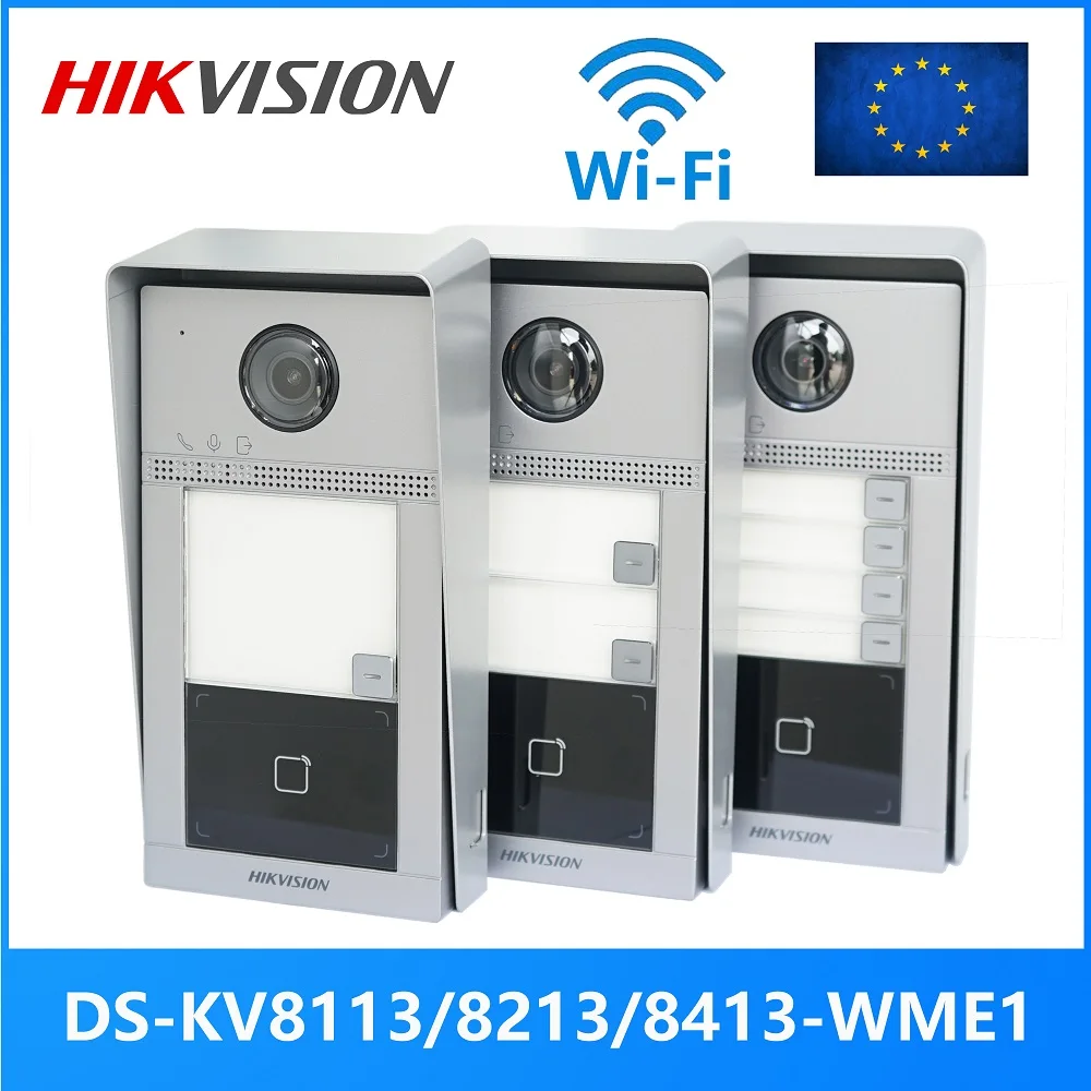 HIKVISION 1-4 кнопочный телефон/8213/8413-WME1(B) IP дверной звонок Wi-Fi телефон видеодомофон