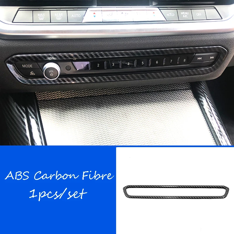 ABS-Matte-Carbon-fibre-For-BMW-3-Series-accessories-2019-2020-Car-air-conditioner-Switch-panel