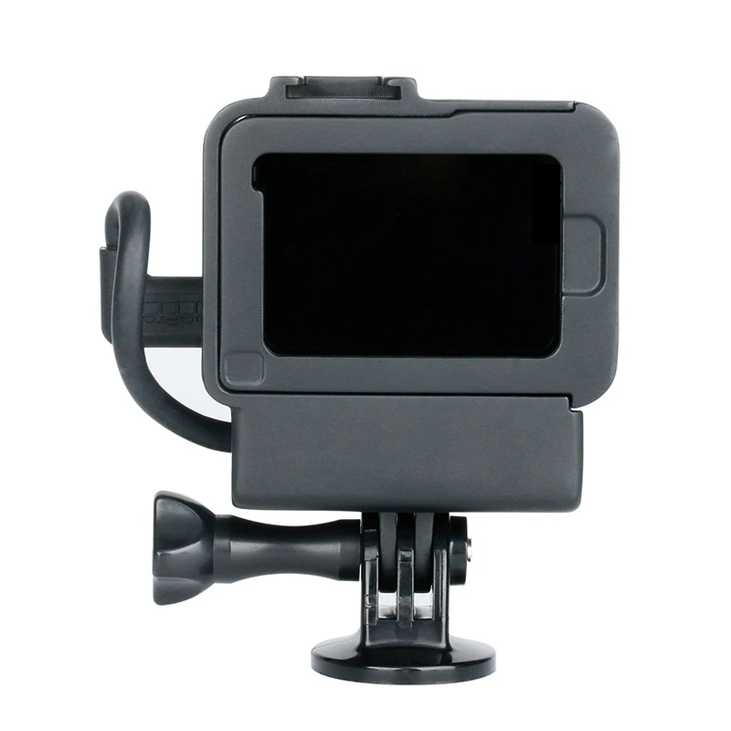 Vlogging рамка клетка крепление для Gopro Hero 7 6 5 с адаптером длинный винт защитный корпус чехол с расширенным портом для микрофона