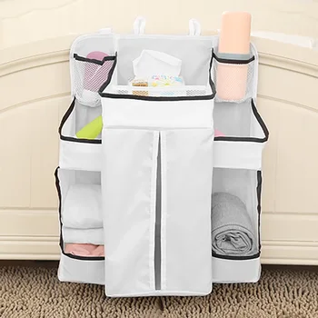 

Multifunctional Baby Bed Hanging Bag Crib Toy Organizer Diaper Storage Cradle Pockets Cot Bed Net Yarn Dispenser Pouch for Bed